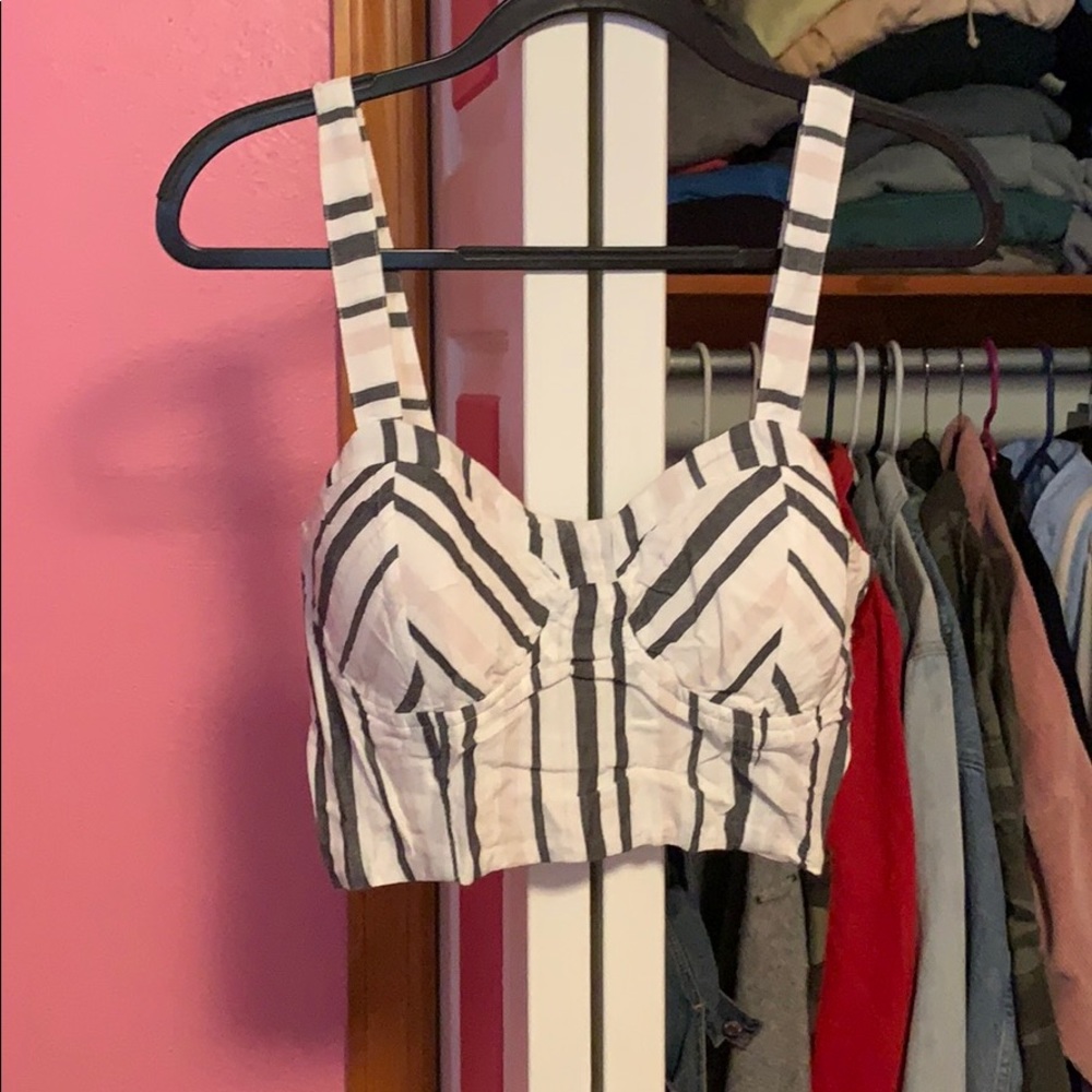 AE striped crop top
